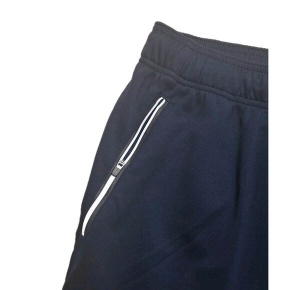 Training Shorts Mens Moisture Wicking Dark Navy Blue XL Drawstrings Zip Pockets - Picture 3 of 13